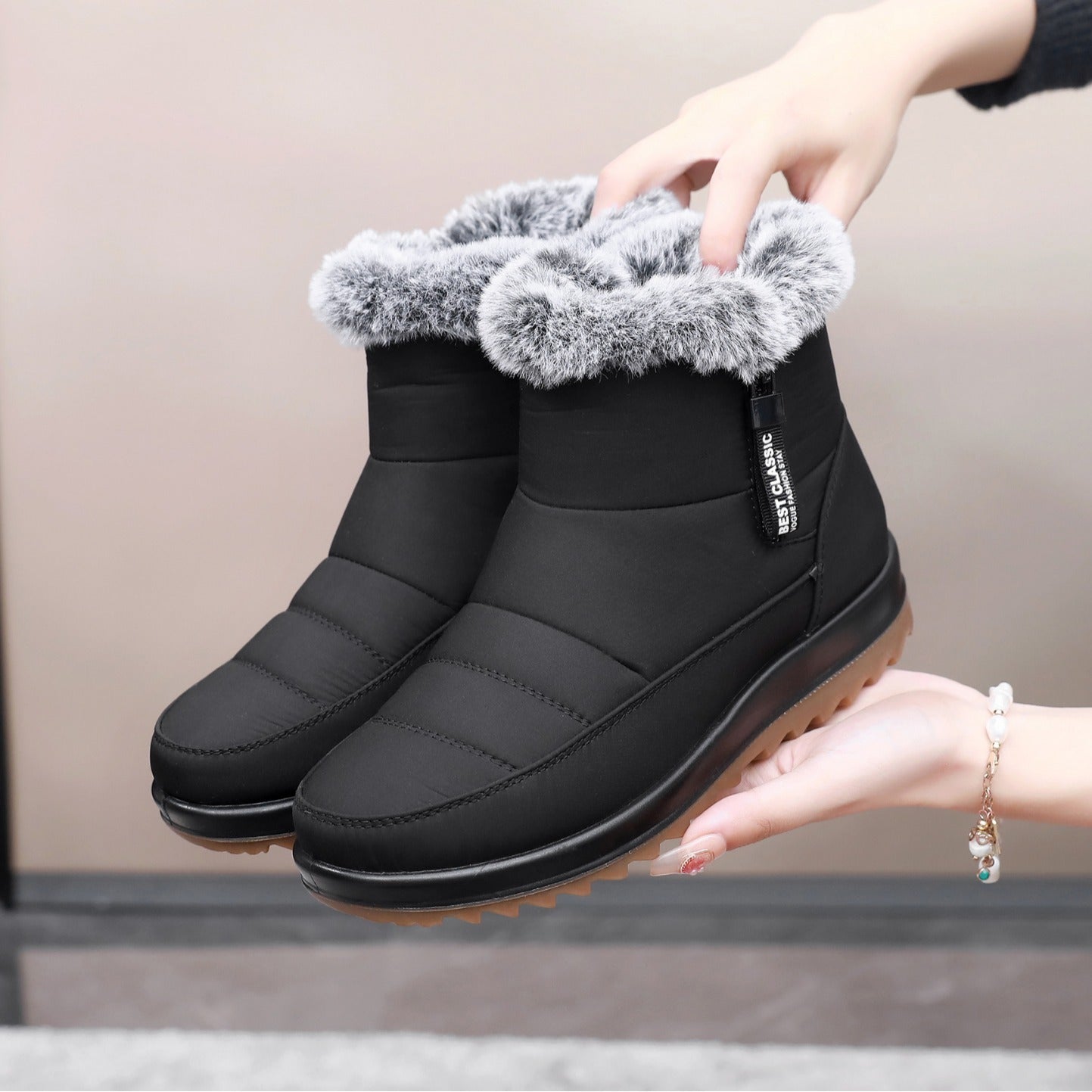 Bottes Neige Femme Hiver, Chaudes et Stylées