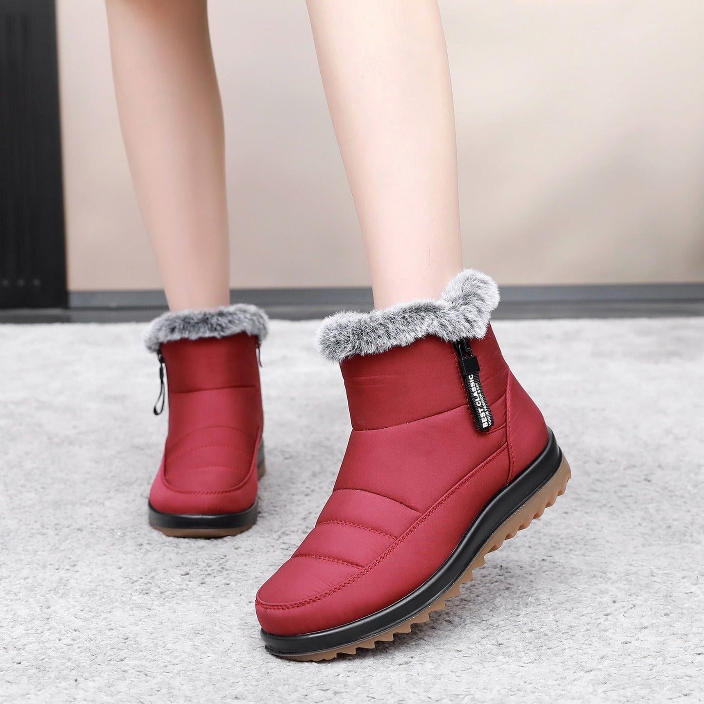 Bottes Neige Femme Hiver, Chaudes et Stylées