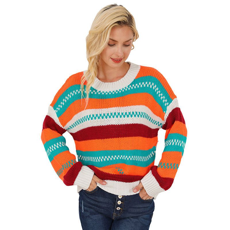 Pull ample de couleur à manches