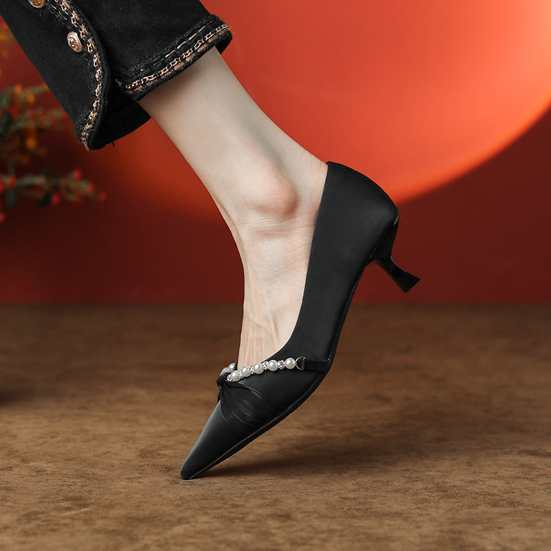 Chaussures à talons hauts en satin