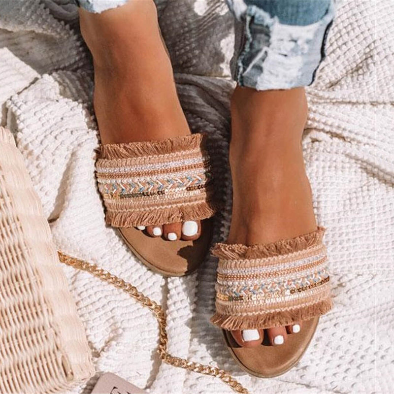 Sandales plates pour femmes