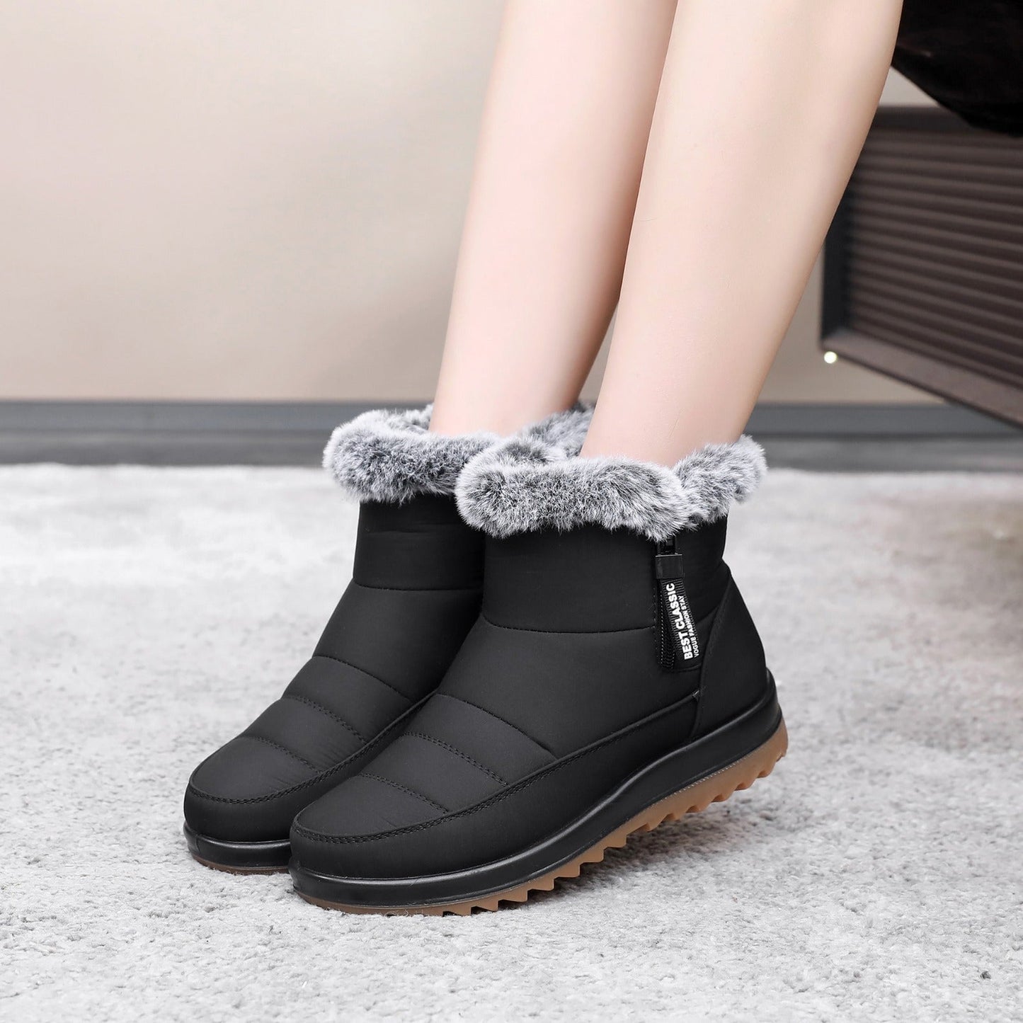 Bottes Neige Femme Hiver, Chaudes et Stylées