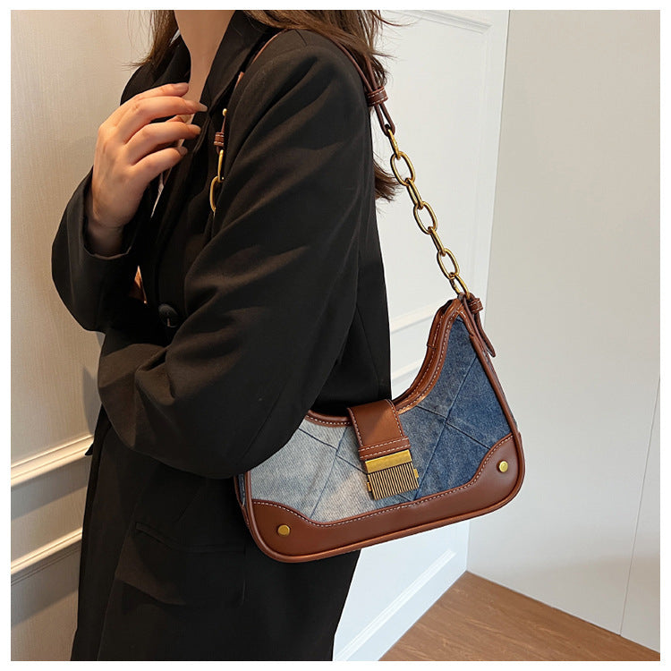 Sac à bandoulière à chaîne en diamant