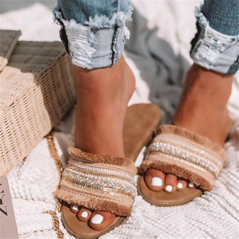 Sandales plates pour femmes