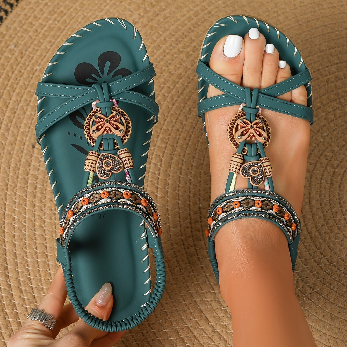 Sandales en cuir confortables pour femme