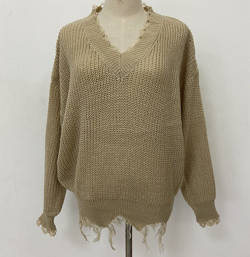pull ample à col en V