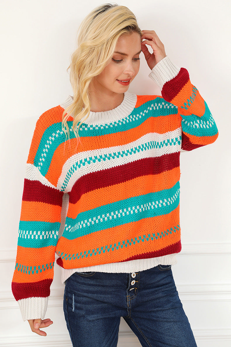 Pull ample de couleur à manches