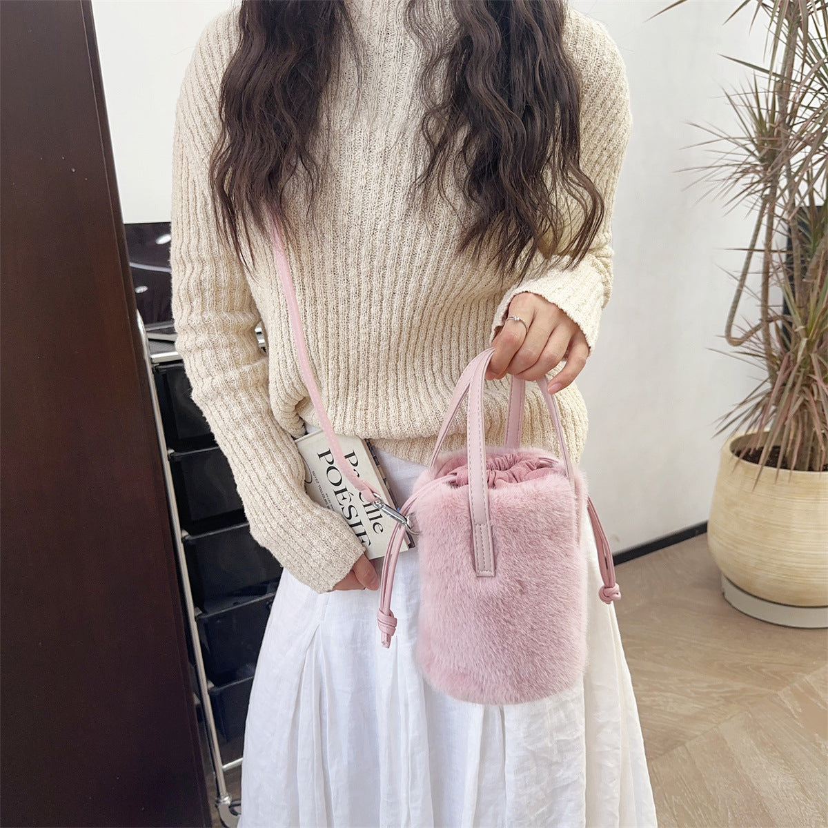 Sac à main en peluche vintage
