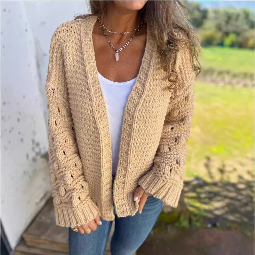 Cardigan couleur unie pour femme