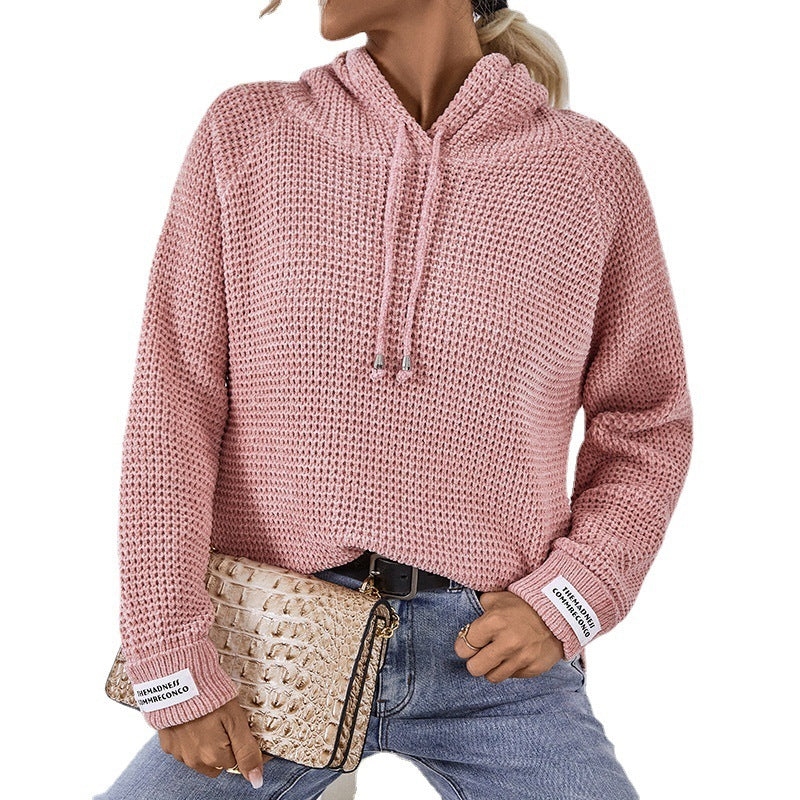 Pull tricoté de couleur unie