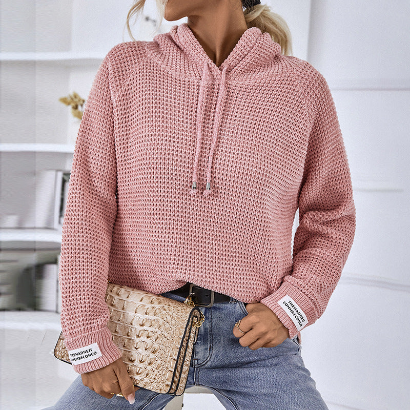 Pull tricoté de couleur unie