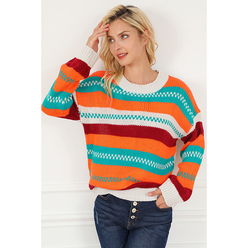 Pull ample de couleur à manches
