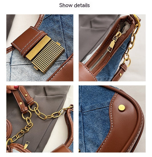 Sac à bandoulière à chaîne en diamant.