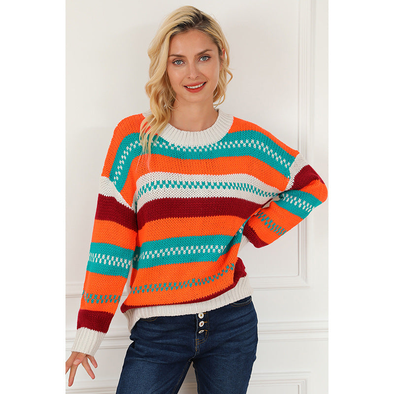 Pull ample de couleur à manches
