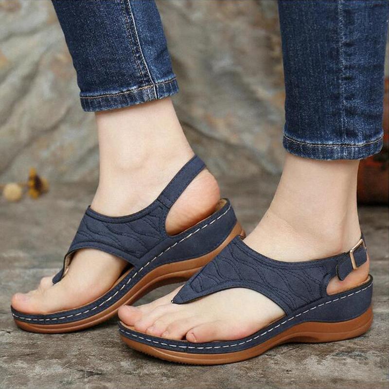 Chaussures d'été romaines rétro à clip