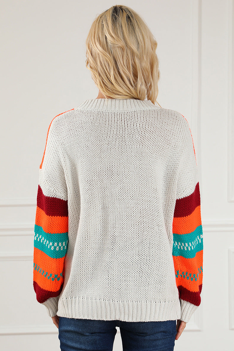 Pull ample de couleur à manches