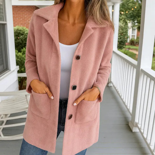 Manteau mi-long à simple boutonnage