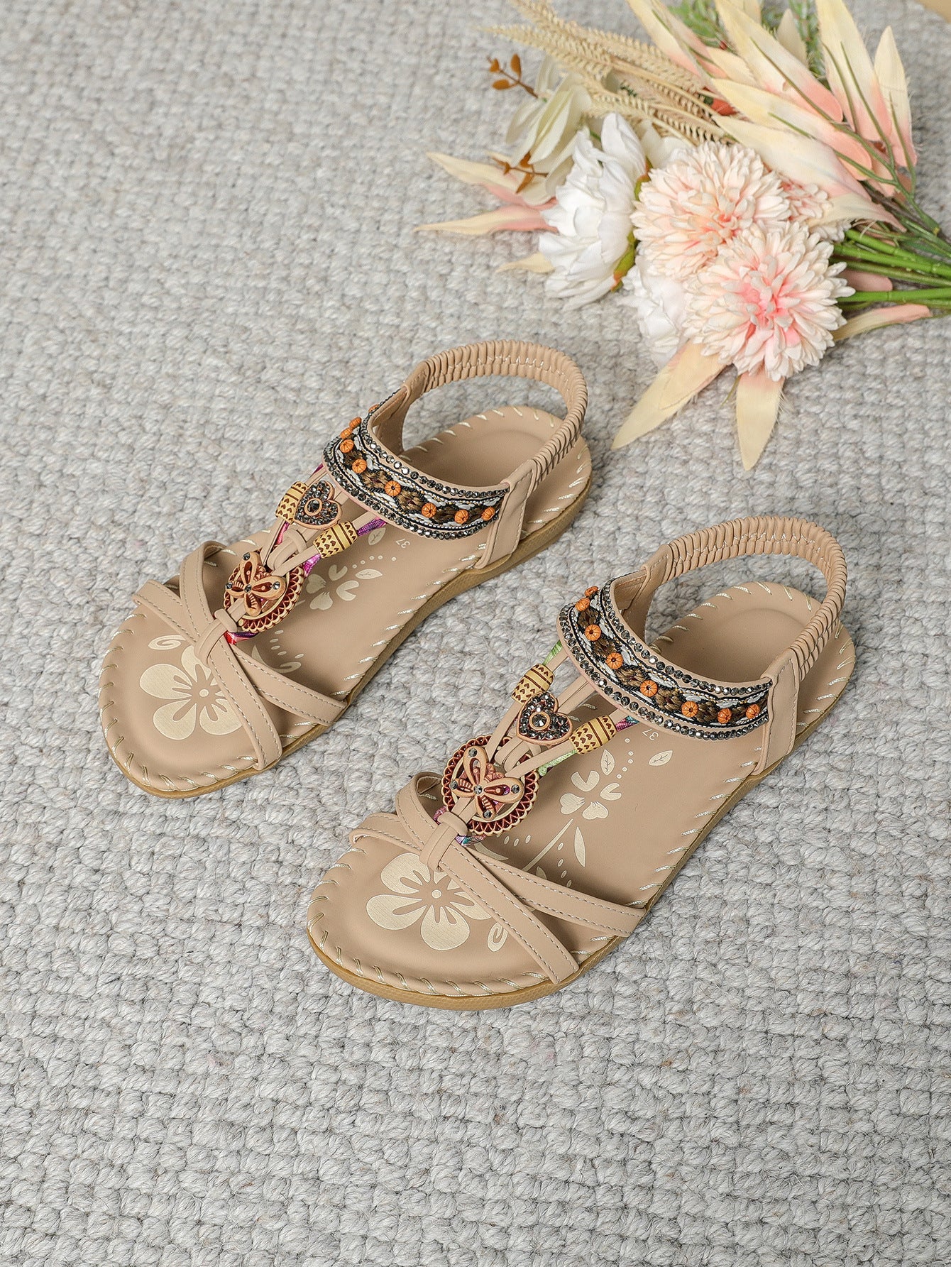 Sandales en cuir confortables pour femme