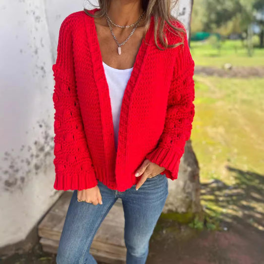 Cardigan couleur unie pour femme