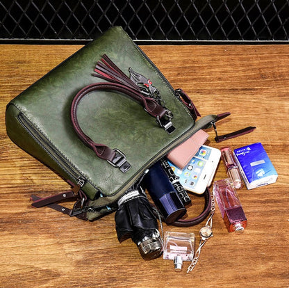 Sac à main en cuir.