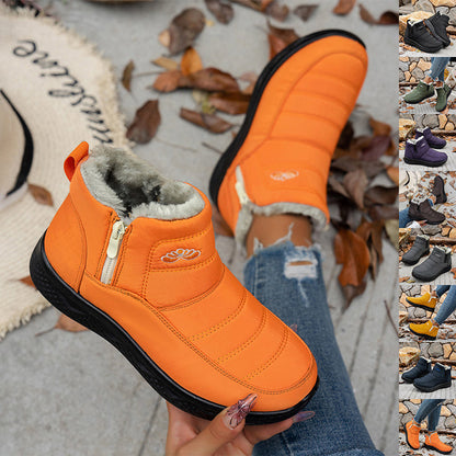 Bottes de neige d'hiver avec fermeture éclair.