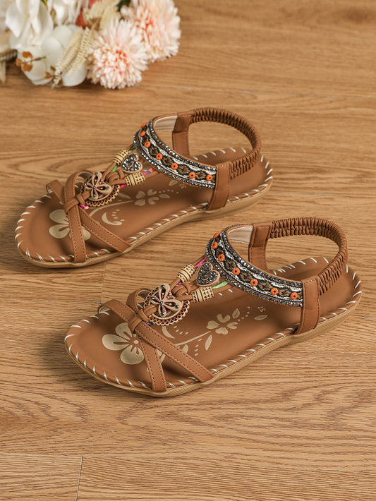 Sandales en cuir confortables pour femme