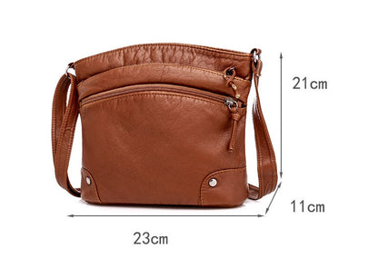 Sac rétro en cuir délavé