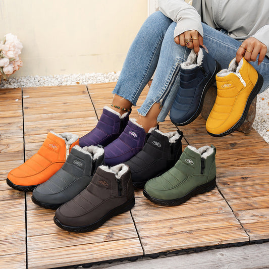 Bottes de neige d'hiver avec fermeture éclair