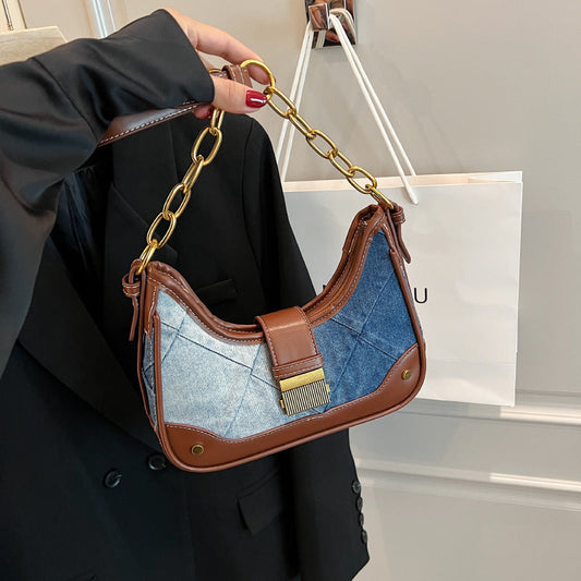 Sac à bandoulière à chaîne en diamant