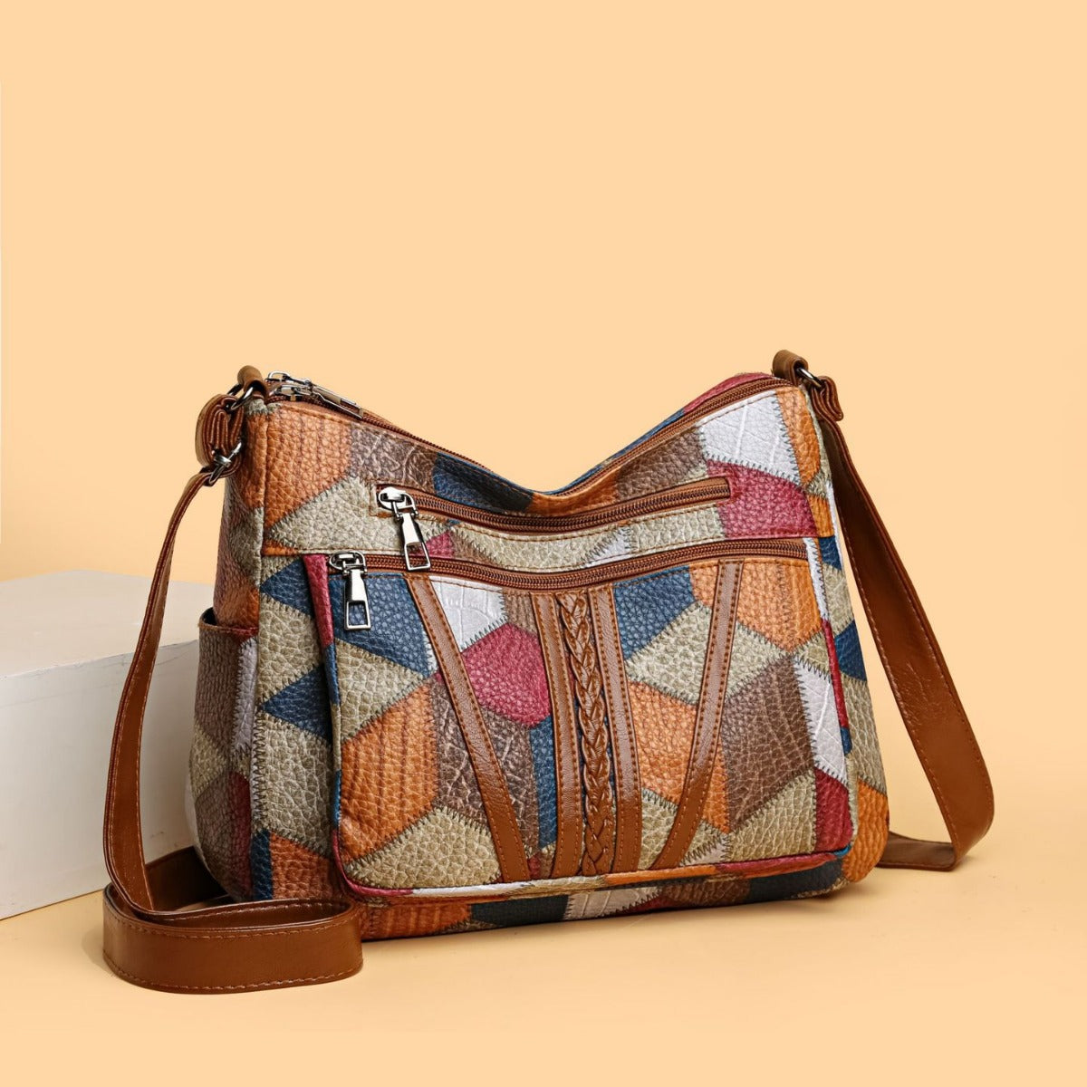 Sac bandoulière multipoches