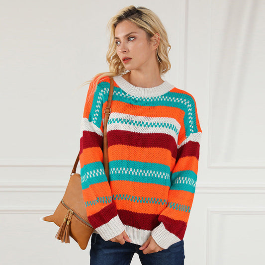 Pull ample de couleur à manches