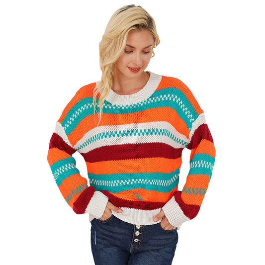 Pull ample de couleur à manches
