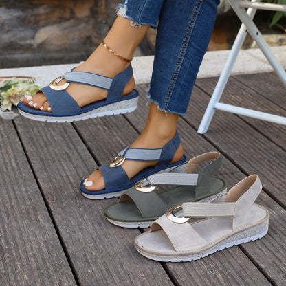 Sandales ergonomiques élégantes à bride décorative