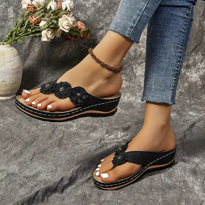 Sandales Fleurs Éclatantes.