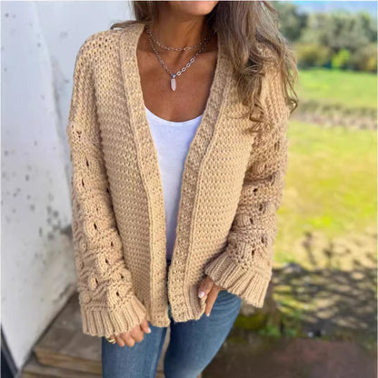 Cardigan couleur unie pour femme