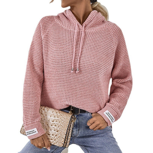 Pull tricoté de couleur unie