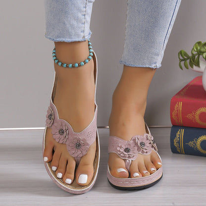 Sandales Fleurs Éclatantes.