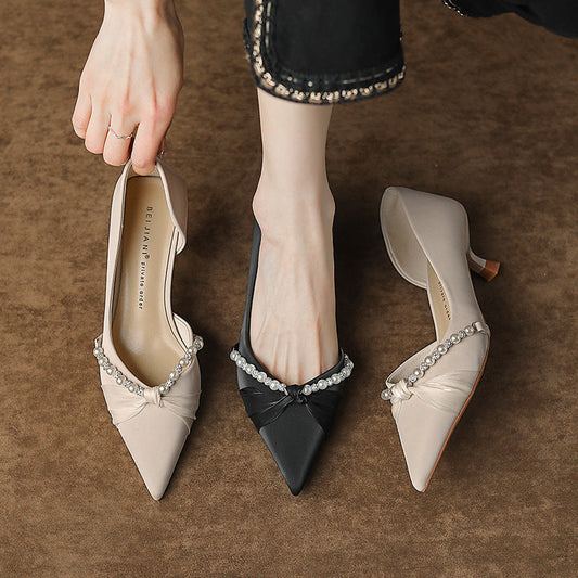 Chaussures à talons hauts en satin
