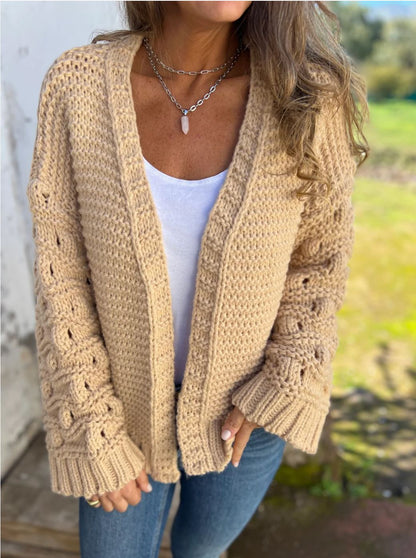Cardigan couleur unie pour femme