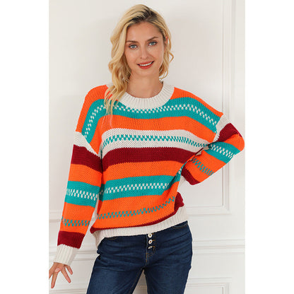 Pull ample de couleur à manches.