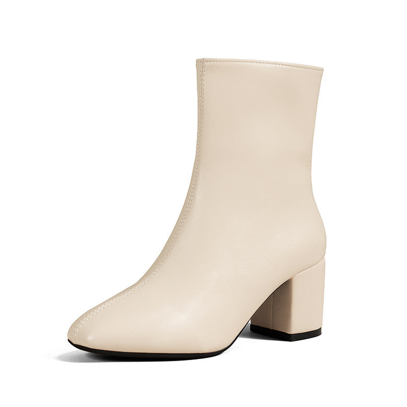 Bottes à talons épais bout pointu femme