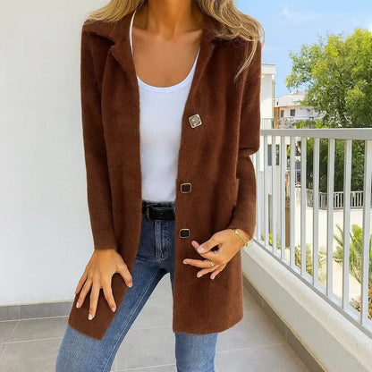 Manteau mi-long à simple boutonnage