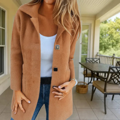 Manteau mi-long à simple boutonnage