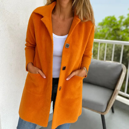 Manteau mi-long à simple boutonnage