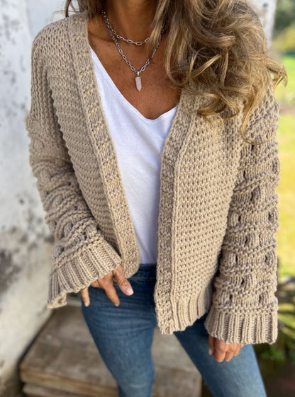Cardigan couleur unie pour femme