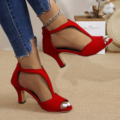 Sandales à talons hauts zippées