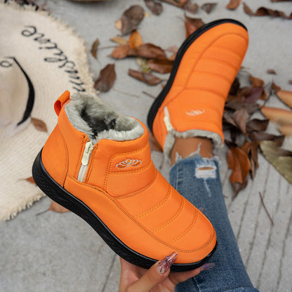 Bottes de neige d'hiver avec fermeture éclair.