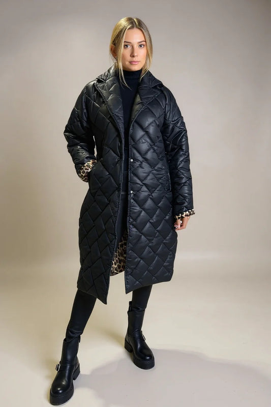 Manteau d'hiver à surpiqûres